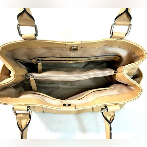 Calvin Klein Beige Leather Satchel - Picture 5 of 11